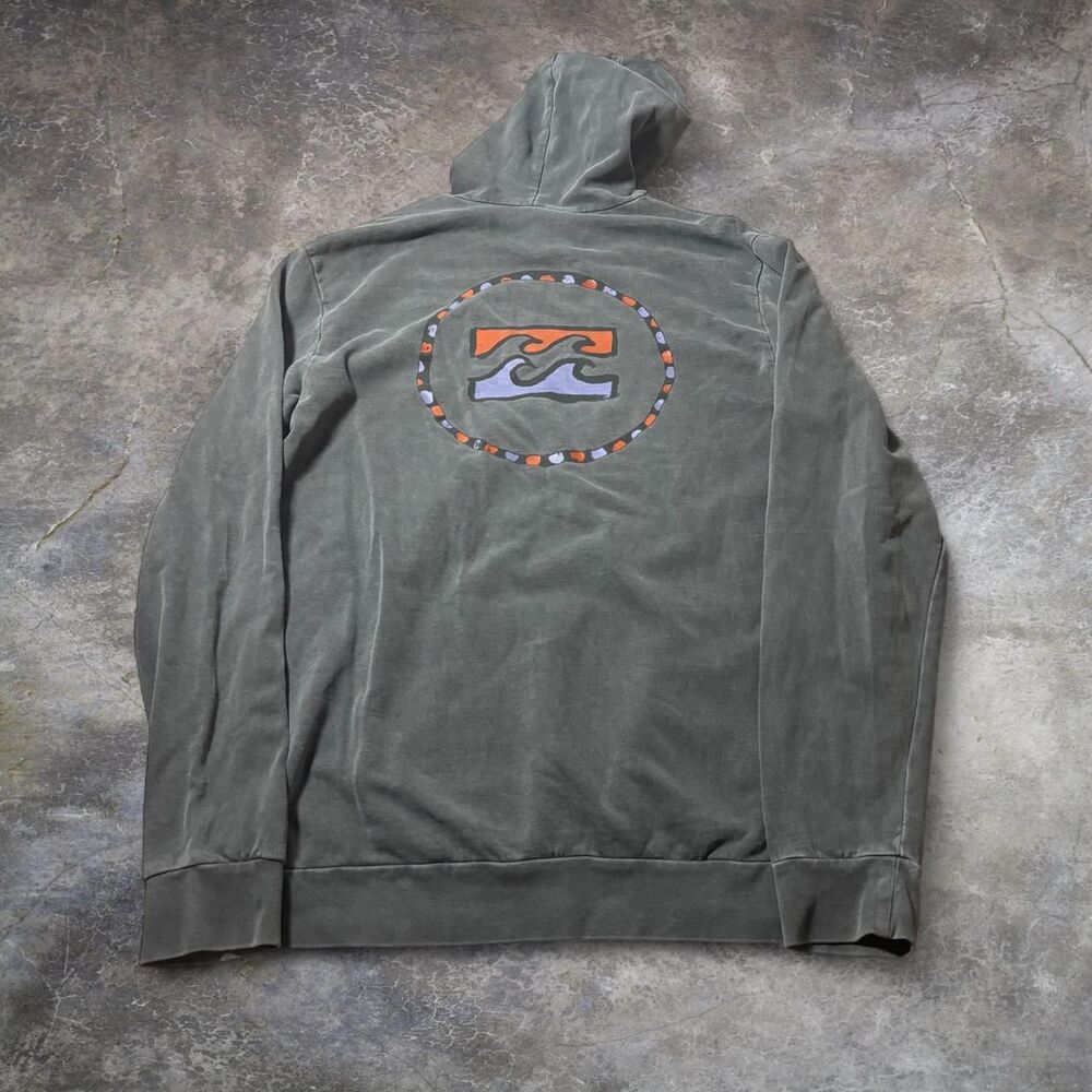 Billabong Men's Green and Grey Hoodie